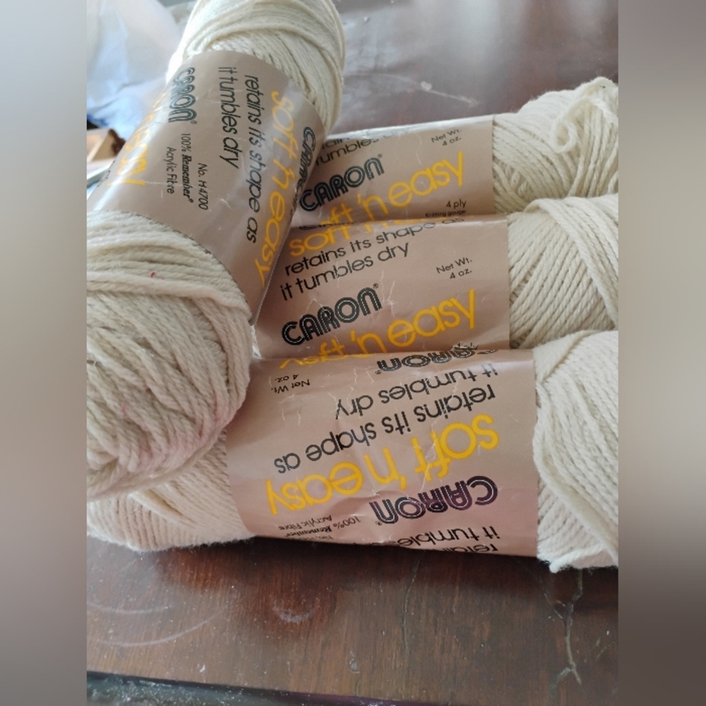 Caron Soft and Easy Yarn in Cream